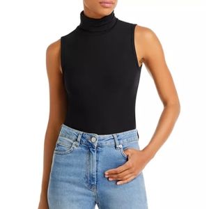 Black turtle neck tank top
